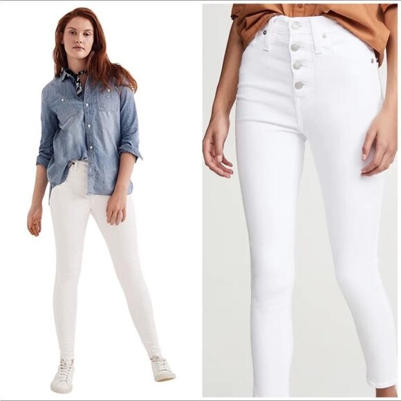 Madewell Denim - NWT Madewell 9" Mid-Rise Skinny Jeans in Pure White 28